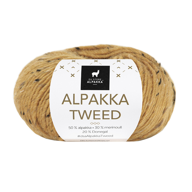 315-118_DSA_Alpakka-Tweed-Gul_118_Gul_Banderole Alpakka Tweed 118